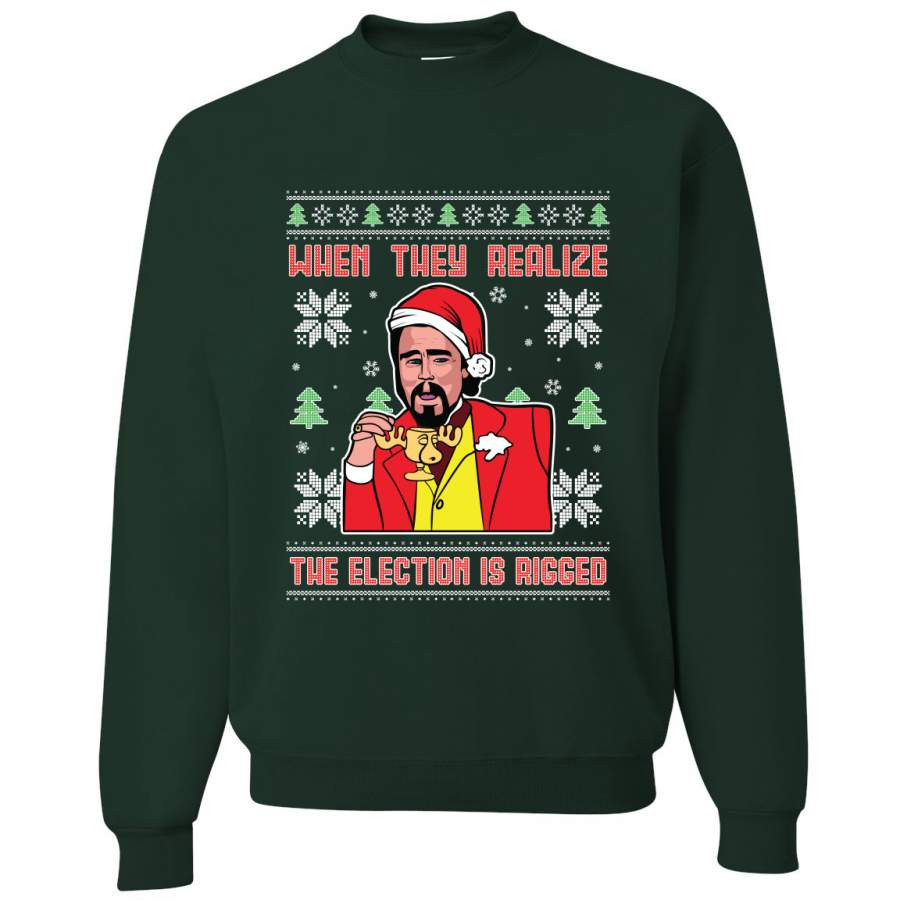 leo-meme-when-they-realize-the-election-is-rigged-christmas-sweatshirt-sweatshirt-forest-green-s.jpeg Leo Meme When they Realize the Election is Rigged Christmas Sweatshirt Sweatshirt Forest Green S