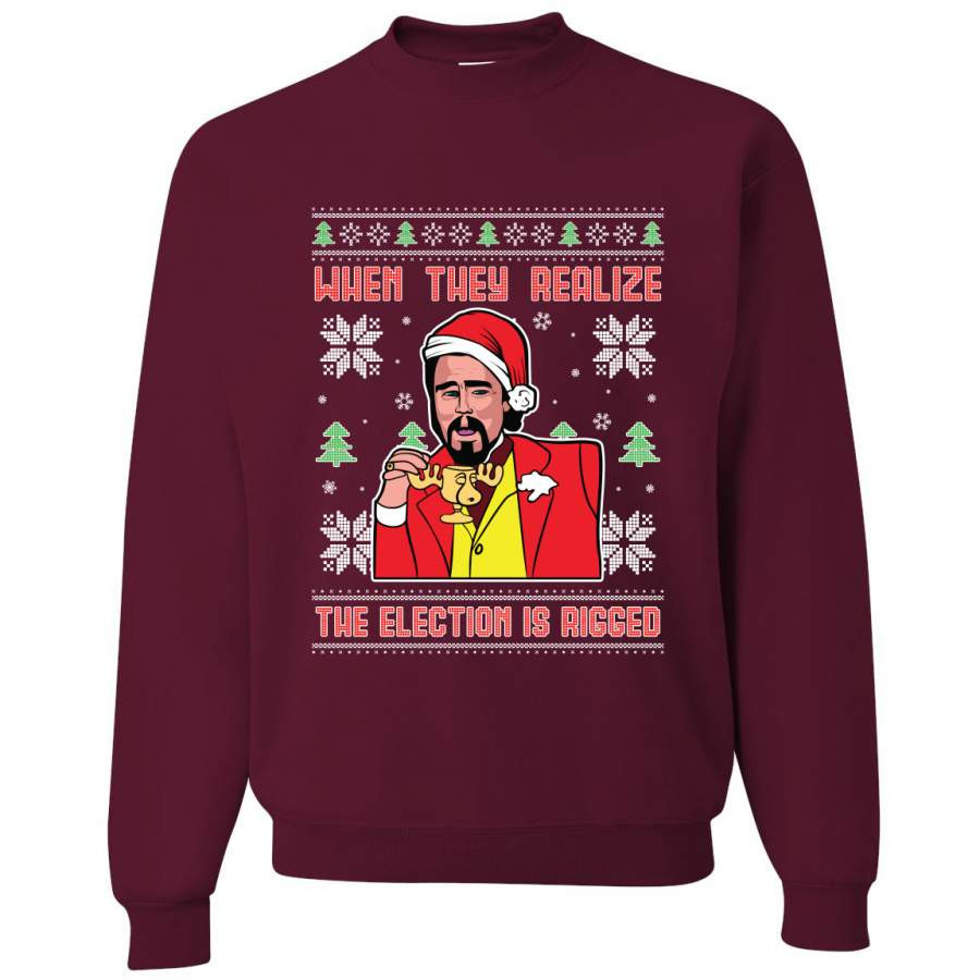 leo-meme-when-they-realize-the-election-is-rigged-christmas-sweatshirt-sweatshirt-maroon-s.jpeg Leo Meme When they Realize the Election is Rigged Christmas Sweatshirt Sweatshirt Maroon S