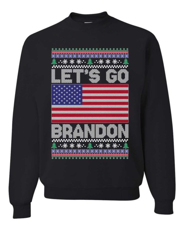 Let's Go Brandon Christmas Sweatshirt Sweatshirt Black S