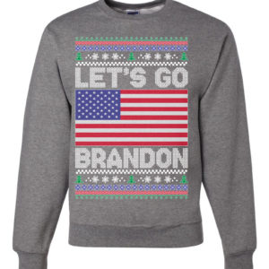 Let's Go Brandon Christmas Sweatshirt Sweatshirt Dark Heather S