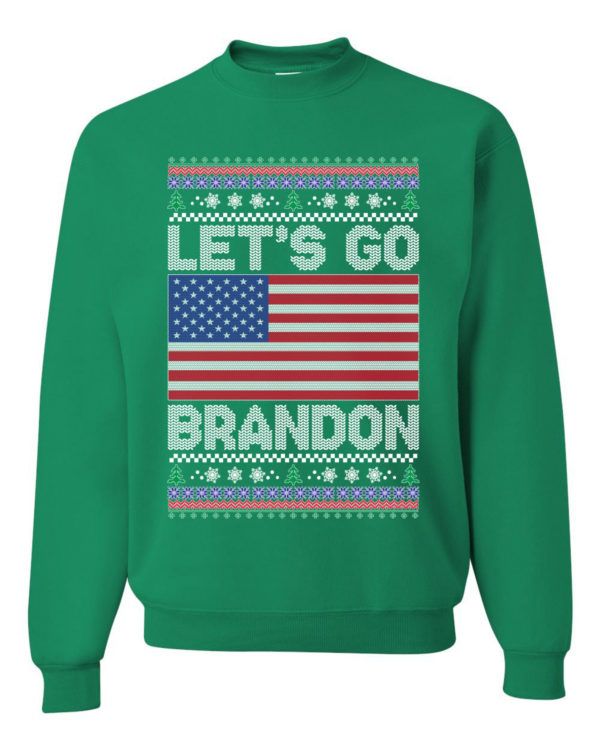 Let's Go Brandon Christmas Sweatshirt Sweatshirt Green S