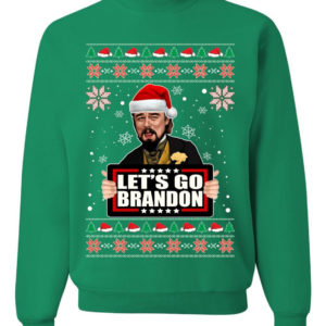 Let's Go Brandon Leo Laughing Meme Christmas Sweatshirt Sweatshirt Green S