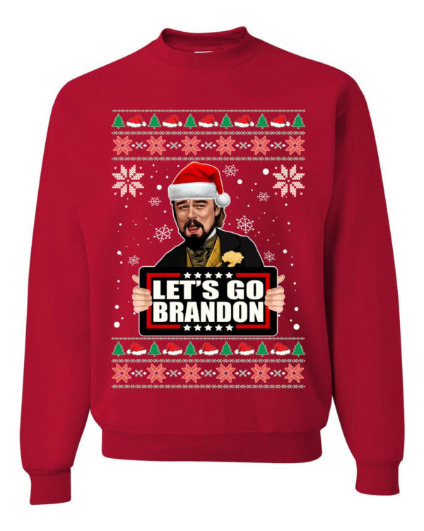 Let's Go Brandon Leo Laughing Meme Christmas Sweatshirt Sweatshirt Red S