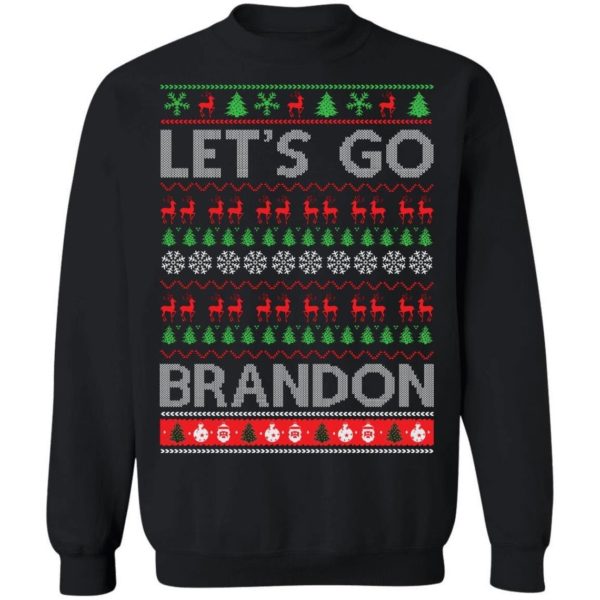 Let's Go Brandon Ugly Christmas Sweatshirt Sweatshirt Black S