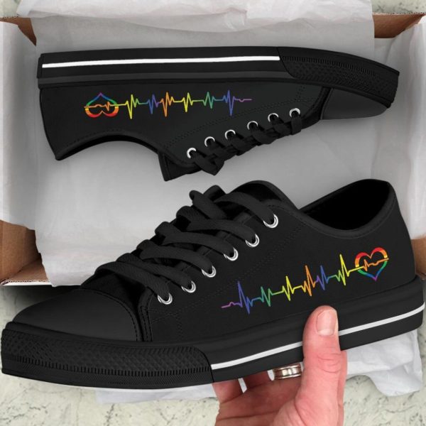 LGBT Heartbeat Low Top Shoes Men & Women product photo 2