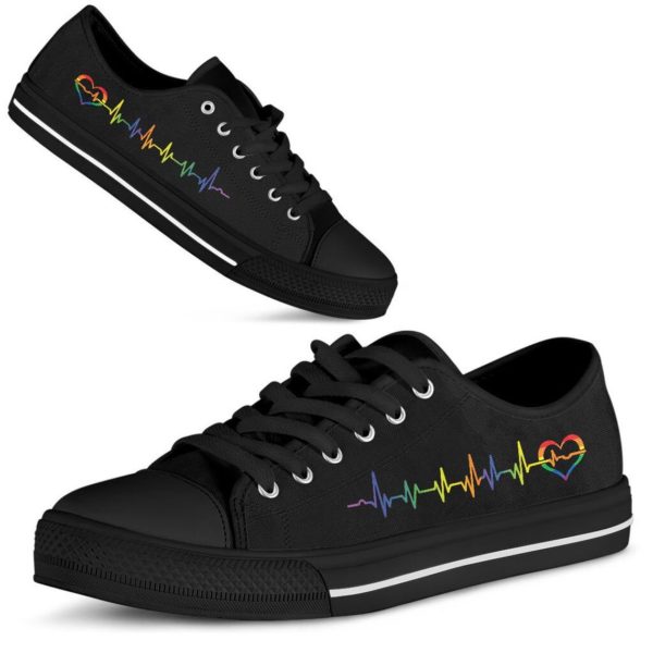 LGBT Heartbeat Low Top Shoes Men & Women product photo 3
