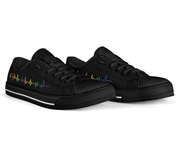 LGBT Heartbeat Low Top Shoes Men & Women product photo 4