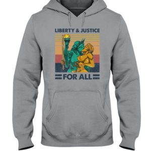 LGBT Liberty And Justice For All Shirt Hooded Sweatshirt Sports Grey S
