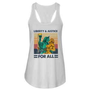LGBT Liberty And Justice For All Shirt Ladies Flowy Tank White S