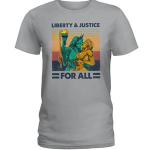 LGBT Liberty And Justice For All Shirt Ladies T-Shirt Sports Grey S