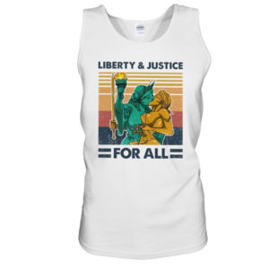 LGBT Liberty And Justice For All Shirt Unisex Tank White S