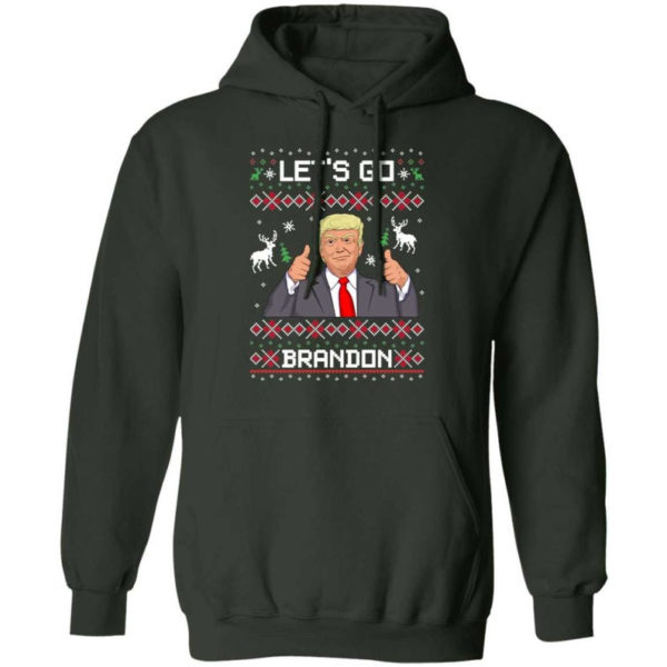 Like Christmas Let's Go Brandon Trump Christmas Shirt Hoodie Forest Green S