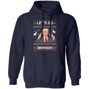 Like Christmas Let's Go Brandon Trump Christmas Shirt Hoodie Navy S