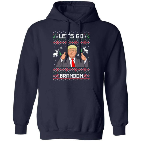 Like Christmas Let's Go Brandon Trump Christmas Shirt Hoodie Navy S