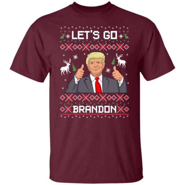 Like Christmas Let's Go Brandon Trump Christmas Shirt Unisex T-Shirt Maroon S