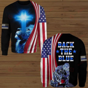 Lion Back The Blue Cross All Over Print 3D Shirt 3D Sweatshirt Blue S