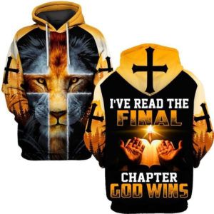 Lion I've Read The Final Chapter God Wins All Over Print 3D Shirt 3D Hoodie Yellow S