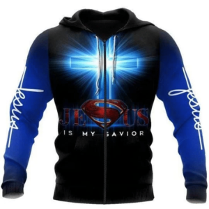 Lion Jesus Is My Savior I Can Do All Things Through Christ 3D All Over Print Hoodie Zip Hoodie 3D Zip Hoodie Blue S
