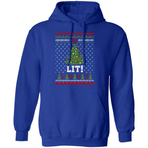 Lit Christmas Tree Sweatshirt Hoodie Royal S