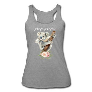 Mama Koala Tank Top Mom Birthday Koala Bear Gift Tank Top Ladies Tank Top Dark Heather Grey S