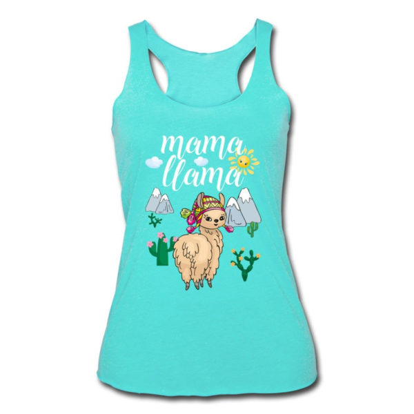 Mama Llama Tank Top Mom Birthday Gift For Mom Tank Top Ladies Tank Top Turquoise S