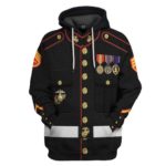Marine Corps Cosplay Custom 3D All Over Print 3D Hoodie Black S
