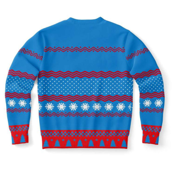 Meowy Christmas Ugly Cat And Stars Christmas Sweater product photo 2