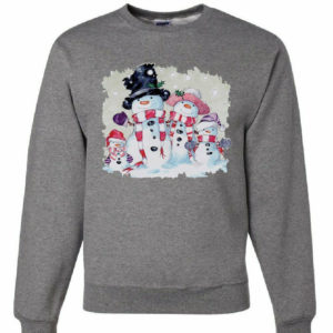 Merry Christmas Funny Snowman Family Sweatshirt Gray S