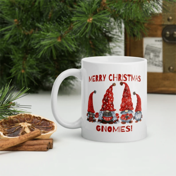 Merry Christmas Gnomies! Gnomies Family Christmas Mug Coffee Mug Mug 11oz White One Size
