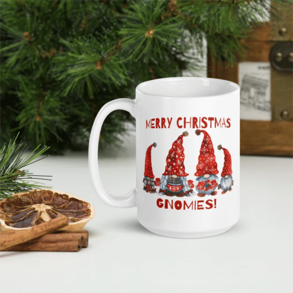 Merry Christmas Gnomies! Gnomies Family Christmas Mug Coffee Mug Mug 15oz White One Size