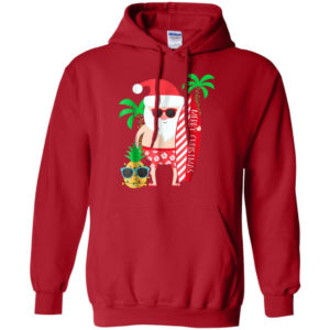Merry Christmas Hawaii Surfing July Christmas Shirt Hoodie Red S