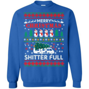 Merry Christmas Shitters Full Snowman Christmas Shirt Sweatshirt Royal S