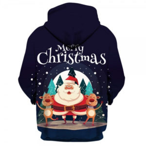 Merry Christmas Ugly Santa And Rudolf Christmas 3D Hoodie product photo 1