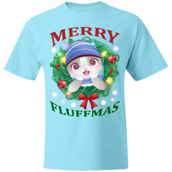 Merry Fluffmas Christmas Gift Fluffmas Cat T-Shirt Unisex T-Shirt Mint S
