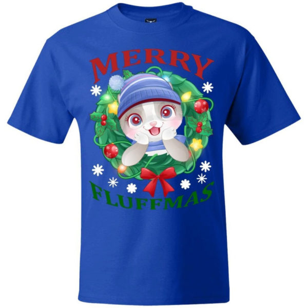 Merry Fluffmas Christmas Gift Fluffmas Cat T-Shirt Unisex T-Shirt Royal S