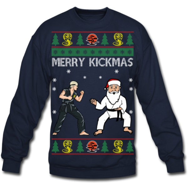 Merry Kickmas Karate Santa Ugly Christmas Sweatshirt product photo 1