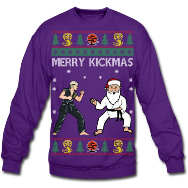 Merry Kickmas Karate Santa Ugly Christmas Sweatshirt product photo 2