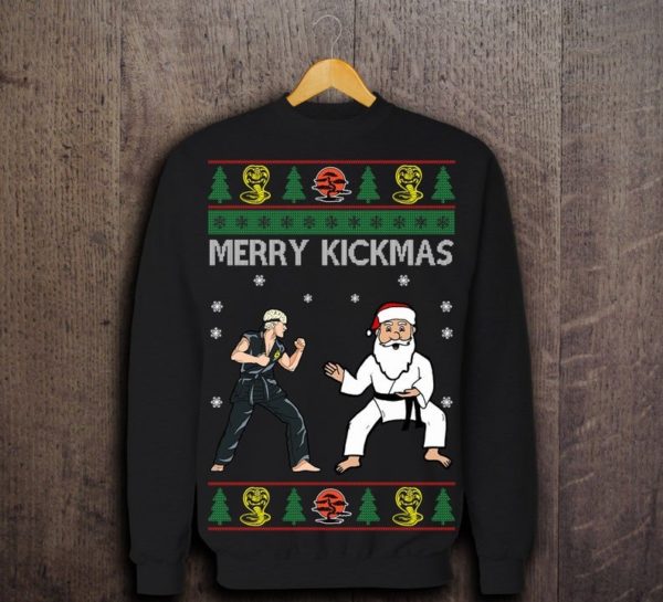 Merry Kickmas Karate Santa Ugly Christmas Sweatshirt product photo 0
