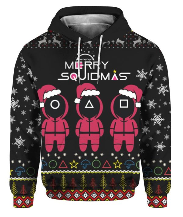 Merry Squidmas Squid Game Lover Christmas 3D Hoodie 3D Hoodie Black S