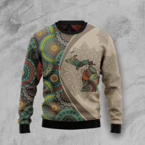 Michigan Mandala Ugly Christmas Sweater AOP Sweater White S