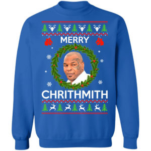 Mike Tyson Merry Chritmith Christmas Sweatshirt Christmas Sweatshirt Royal S