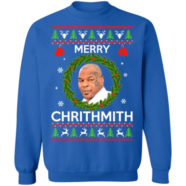 Mike Tyson Merry Chritmith Christmas Sweatshirt Christmas Sweatshirt Royal S