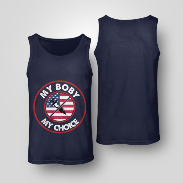 My Body My Choice Anti-Vaccination No Forced Vaccines Shirt Unisex Tank Navy S