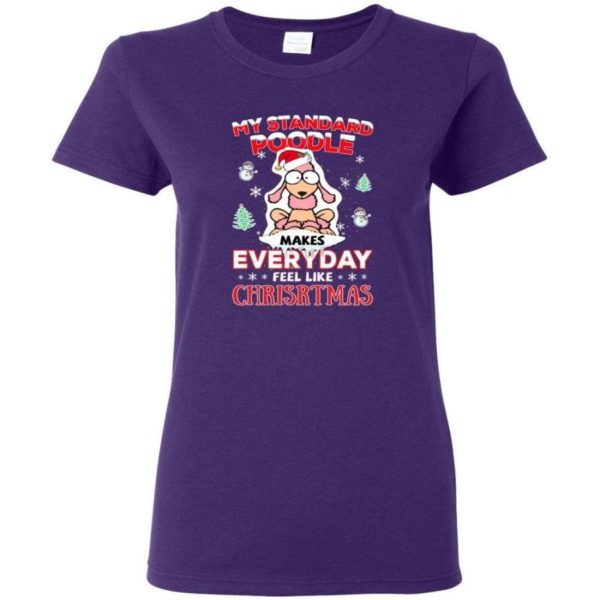My Standard Poodle Makes Everyday Feel Like Christmas Shirt Ladies Tank Top Purple S