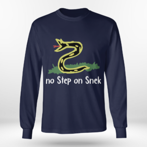 No Step On Snek Shirt Long Sleeve Tee Navy S