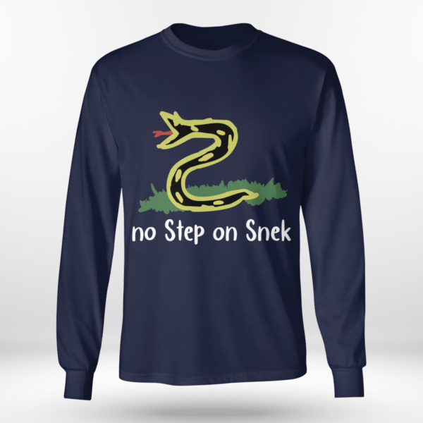 No Step On Snek Shirt Long Sleeve Tee Navy S