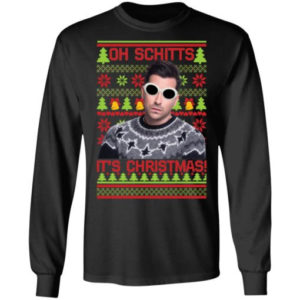 Oh Schitts It’s Christmas Davis Christmas Shirt Long Sleeve Black S