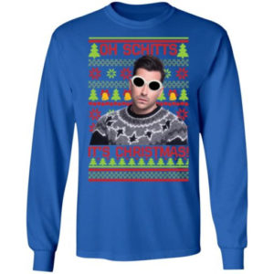 Oh Schitts It’s Christmas Davis Christmas Shirt Long Sleeve Royal S