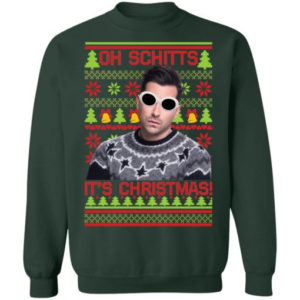 Oh Schitts It’s Christmas Davis Christmas Shirt Sweatshirt Forest Green S