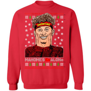 Patric Mahomes alone movie parody football sweatshirt Christmas Sweatshirt Red S